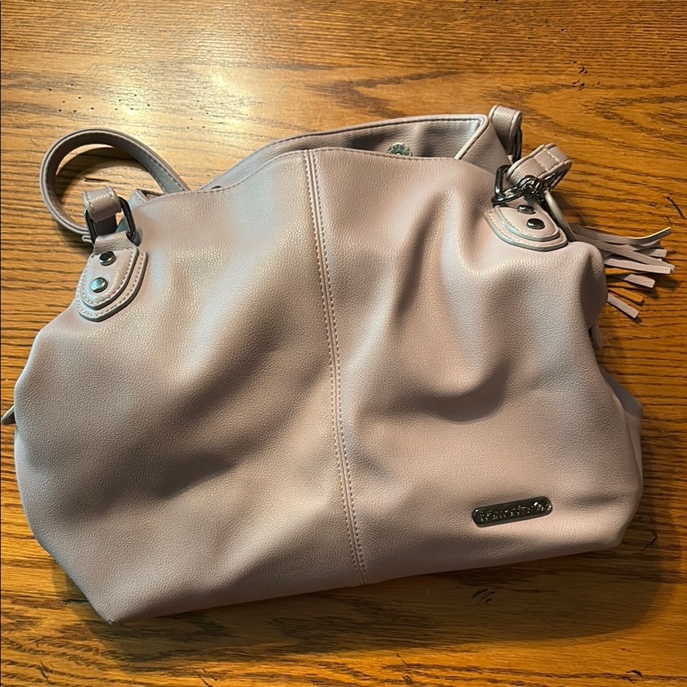 Pink Leather Shoulder Bag